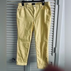 Talbots Pale Yellow Sunny Slim Ankle Jeans - 12 Petite